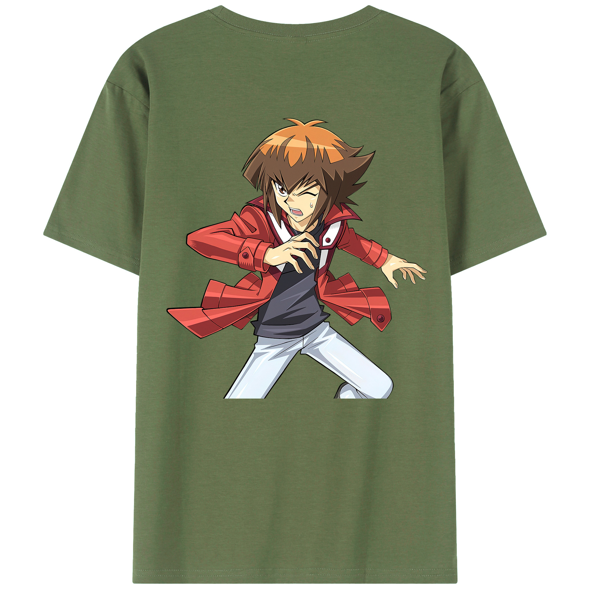 （画像用） 遊☆戯☆王 Yu-Gi-Oh! 綿100％ メンズ半袖Tシャツ（バックプリント） 通気性